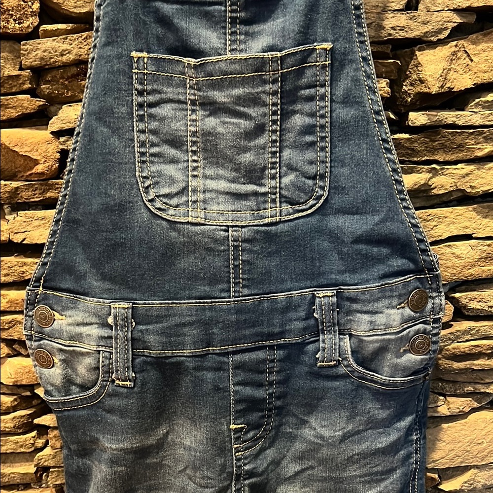 Kids Denim Overalls with Rainbow Straps- like new!!! - Picture 8 of 13